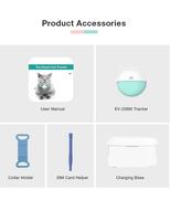Petit traceur pour animaux de compagnie Collier GPS pour chat Suivi en temps réel mondial Contrôle par application Étanche IP67