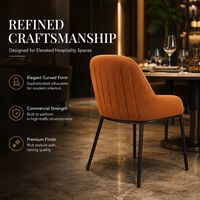 Chaise de salle à manger rembourrée de luxe moderne, confort ergonomique, durabilité commerciale, design élégant, mobilier pour hôtel et restaurant