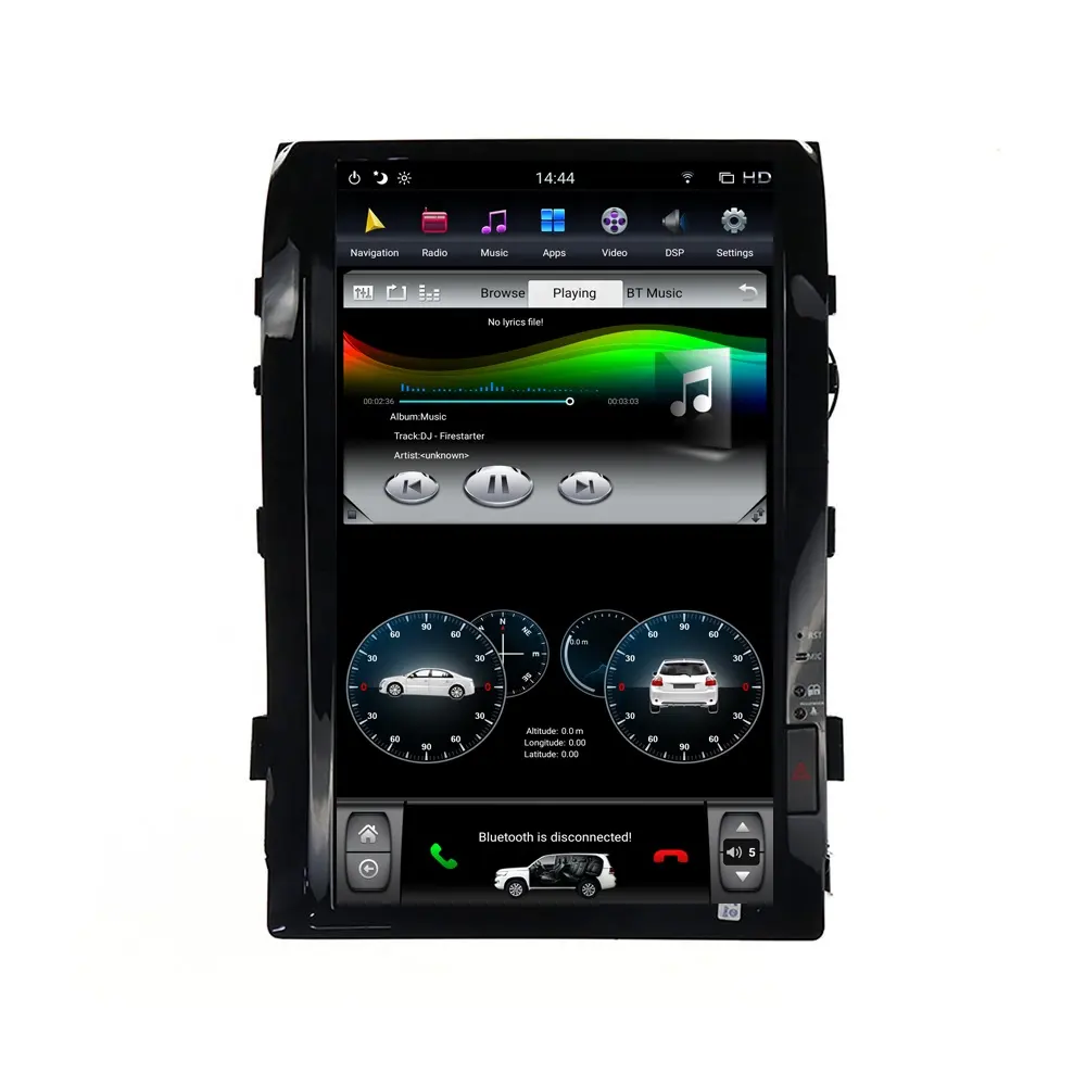 Radio con GPS para coche, reproductor de <span class=keywords><strong>DVD</strong></span> con Android, pantalla estilo Tesla de 16 pulgadas, WIFIi, para Toyota Land Cruiser LC200