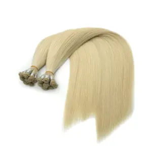 Natural e confortável Top grade Alta qualidade Mão amarrada trama cabelo extensões 100% russo não processado cabelo humano extensões