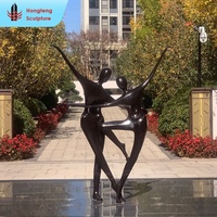 Escultura de Bronce de Tamaño Real de Pareja Bailando, Figura Romántica de Hombre y Mujer para Parque, Zoológico, Jardín, Arte Callejero y Paisajismo