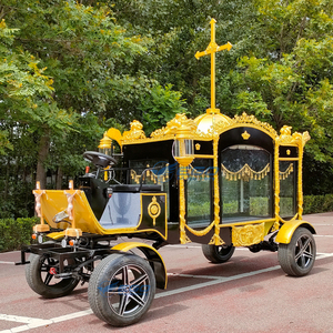 Carroza Fúnebre Eléctrica de Estilo Europeo Tradicional, Negra, con Remolque, Venta Especial, Transporte Especial - Product Image 6