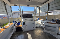 Yacht de sport luxueux de 9,6 m (35 pieds) avec cabine fermée, bateau familial en aluminium pour la pêche et le camping, avec salle de bain privée, certifié CE