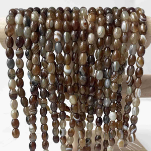 BS-6110 Natuurlijke Agaat (Kleur Optioneel) Edelsteen Ronde Kralen Voor Sieraden Maken 1 Streng-29 Pcs 10X14Mm