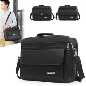 Hot Sale Oxford Portable Business Large Capacity Waterproof Polyester Travel Messenger Tote Zipper Closure Black <b>Laptop</b> <b>Case</b> Bag - Product Image 3