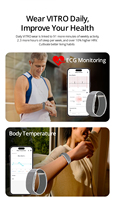 VALDUS ODM OEM Faible MOQ Bracelet Connecté Santé Intelligente Sans Écran VITRO Tracker de Fitness Sportif Fréquence Cardiaque Montre Connectée