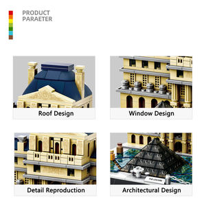 Wange 4213, Bloques de Construcción del Museo del Louvre de París, Modelo de Ladrillos, Adorno, Juego de Bloques de Construcción Educativos para Niños - Product Image 4