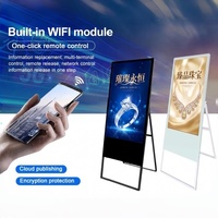 Panel Layar LCD Digital Signage Portabel 32 inci 1080p untuk Dalam Ruangan, Animasi, Layar Iklan Android, CMS Berbasis Cloud Terintegrasi