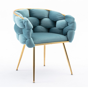 Sillón de terciopelo moderno y lujoso para sala de estar, mueble para el hogar, color azul - Product Image 4