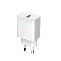 Chargeur mural universel 2-en-1 UE/US à charge rapide Type-C double port PD20W QC3.0 avec protection OVP/OTP, entrée 9V/2A 12V/10A, écologique