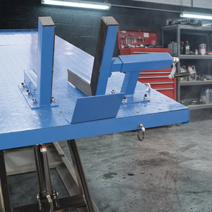 FERVI Hydraulic & <b>Electric</b> <b>Motorcycle</b> Scissor Lift with 600kg Capacity 2200x750mm Platform Drive Actuated by Hydraulic <b>System</b> - Product Image 2