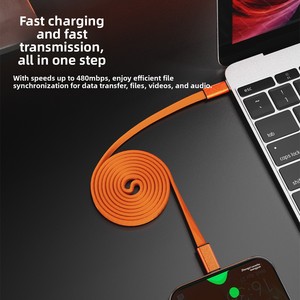 <span class=keywords><strong>C</strong></span>âble Type-<span class=keywords><strong>C</strong></span> à charge rapide 60W, <span class=keywords><strong>c</strong></span>âble plat en nylon tressé, <span class=keywords><strong>USB</strong></span> <span class=keywords><strong>C</strong></span> Carga Rapida pour iPhone, pour Huawei, ordinateurs portables, tablettes avec aimant - Product Image 5