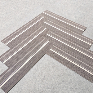 Commercial Modern Eco-Friendly <b>Puzzle</b> Pattern Anti-static Rectangle Polypropylene Carpet Tile 25x100cm - Product Image 5