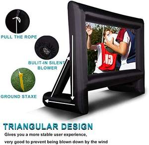 Pantalla de proyección inflable de películas, portátil, soplado de aire al aire libre, 20 pies, 16:9, envío rápido, gran oferta - Product Image 6