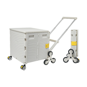 Carrito de Compras Plegable de 85L para Supermercado, con <span class=keywords><strong>Ruedas</strong></span> para Subir Escaleras, Capacidad de 100kg - Product Image 6