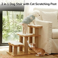 Offre Spéciale : Marchepieds Modernes pour Animaux de Compagnie en Bois Massif et Mousse, Écologiques, Confortables, Durables et Stables, à Hauteur Multiple, pour Chiens et Chats (6 marches)