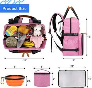 Free sample <b>Dog</b> <b>Travel</b> Bag, <b>Travel</b> Pet Bag Organizer, <b>Dog</b> Food <b>Travel</b> Bag with Food Container and <b>Bowls</b> - Product Image 2