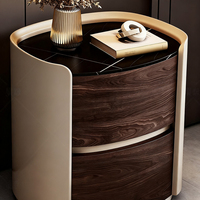 Table de chevet tendance en bois nordique, éco-responsable, avec 2 tiroirs de rangement pour chambre à coucher, décoration intérieure, style moderne, salle de sport, hôtel