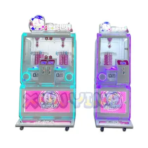 Máquina de jogo de arcade de diversões para ambientes internos, máquina de venda automática de brinquedos com roda da sorte, máquina de jogo com clipe para presente