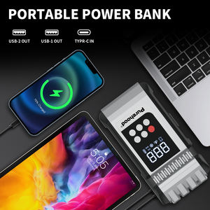 Mini démarreur compact avec compresseur d'air 10000mAh pour moto, vélo, pochette facile à transporter - Product Image 3