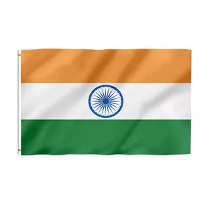 Ready to ship Promotional Product India flags Ft 100% Polyester With Brass Grommets India Flag