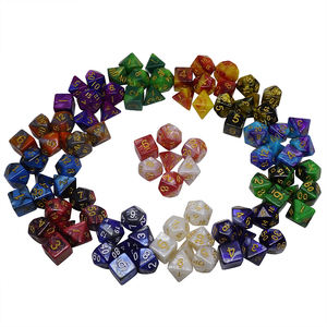 De mármol al por mayor Multi-color 7pcs <span class=keywords><strong>RPG</strong></span> y DND dados de juego de dados poliédricos conjunto - Product Image 1