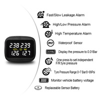 Capteur TPMS numérique externe avec lignes de référence de pression réglables, 6 types d'alarmes, étanche IP67, écran LCD, autonomie de 2 ans pour