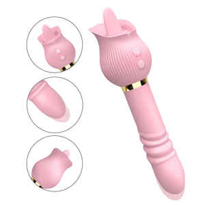 Couples Gift Rose-Themed Magic Insertable Vibrator Anal/<strong>Vaginal</strong> Female Intimate Simulation <strong>Toy</strong> - Product Image 3