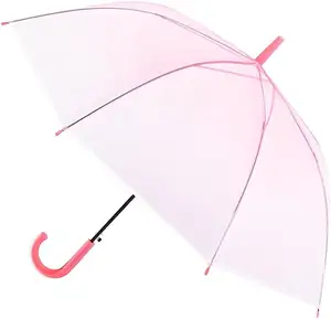 儿童伞清新粉色防风自动开伞带标志易握手柄生日派对圣诞礼物