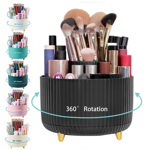 Boîte de <span class=keywords><strong>rangement</strong></span> cosmétique moderne à rotation 360° pour pinceaux de maquillage, accessoire de coiffeuse, idéale pour cosmétiques et stylos - Product Image 6