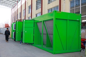 Generador de Gas Natural de 40 pies y 500KW con Gabinete de Refrigeración por Agua de 96 Unidades y Torre de Refrigeración Seca - Product Image 4