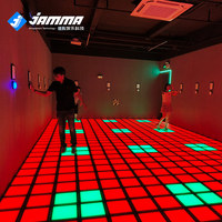 Piste de danse interactive LED JAMMA Active 30x30cm en métal et plastique pour jeux interactifs intérieurs pour enfants, parcs d'aventure, centres commerciaux
