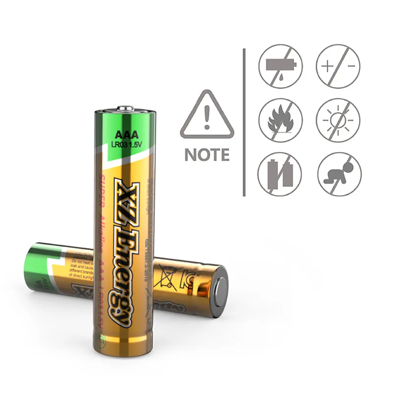 High Capacity 1.5V AAA Alkaline Battery AAA UM4 LR03