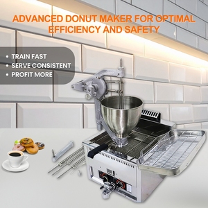 Hiệu quả cao LPG gas Fryer <span class=keywords><strong>Donut</strong></span> bóng Máy làm CE chứng nhận 3 khuôn mẫu cho bánh rán cho sử dụng thương mại - Product Image 3