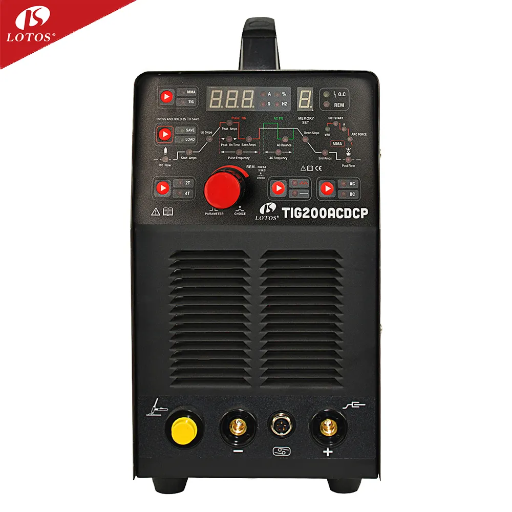 Lotos tig welder ac dc 200p pulse igbt dc inverter tig 200a 110v 220v aluminum welding machine