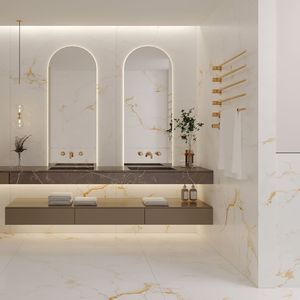 Duvar ve Zemin Fayansları için Büyük Boy Calacatta Gold Sinterlenmiş Taş Büyük Plakalar - Product Image 2