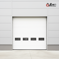 Porte sectionnelle électrique industrielle moderne en alliage d'aluminium, certifiée CE, coupe-vent, robuste, insonorisée 60 dB
