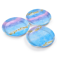 Sunzza-verpackung aktuelle verkaufsaktion lebensmittelqualität pet klarer deckel blaue sushi-box sashimi einweg-runder verpackungsbehälter aus kunststoff zum mitnehmen