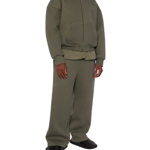 Heavyweight Sherpa Custom Hoodies for Men 100% Cotton Thick Unlined Breathable Full Zip up Summer Warm <b>Sweatshirts</b> <b>Work</b> Jacket - Product Image 3
