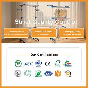 Séchoir à linge vertical simple, pliable, à un seul niveau, en métal, pour intérieur et extérieur - Product Image 5