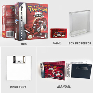 Pokemoned serie smeraldo foglia verde fuoco rosso zaffiro rubino USA versione lamina metallica finitura giochi cartuccia scatola manuale per GBA - Product Image 2