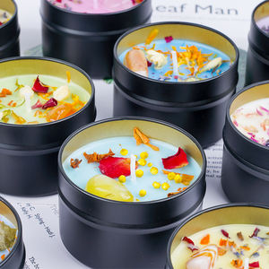 Özel doğal organik mumlar Sage lavanta Aroma lüks kristal kuvars manevi soya balmumu kokulu mumlar hediye seti - Product Image 2