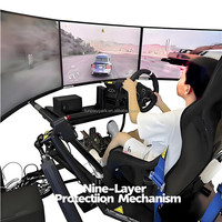 Simulador de Conducción Plegable de 6 Grados de Libertad con 3 Pantallas y Asiento Individual para Escuelas de Conducción