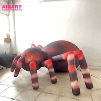Araignées gonflables toxiques en gros, araignées gonflables d'Halloween pour la décoration.