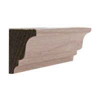 Moulure Couronnée Moderne Solide 3,5 cm de Haut x 2,5 cm de Profondeur en Peuplier Brut Durable et Écologique pour Portes Décoratives