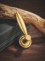 Poignées de porte modernes en laiton moleté de luxe, ensemble de poignées de porte ambidextres, levier, intérieur, magnétique, passage privé, cylindre factice EU