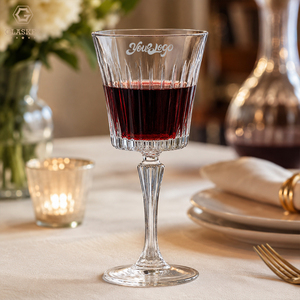 <span class=keywords><strong>Verre</strong></span> à vin vintage en cristal sans plomb à nervures, flûtes à champagne à long pied, verres à vin classiques à pied pour la dégustation - Product Image 3