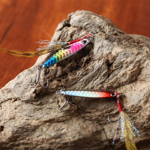 Señuelo artificial rígido de placa de hierro con forma de escamas de pez, tipo plomada, con anzuelos, para agua dulce y salada, de lanzamiento largo, biónico - Product Image 5