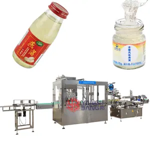 Automatic Bird's nest drink bottle filling machine, glass bottle juice liquid filling line with washing machine