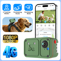 Collier GPS pour chien anti-perte avec mini caméra de suivi, enregistrement IP66, caméra miniature pour animaux de compagnie, traceur GPS 4G pour chien